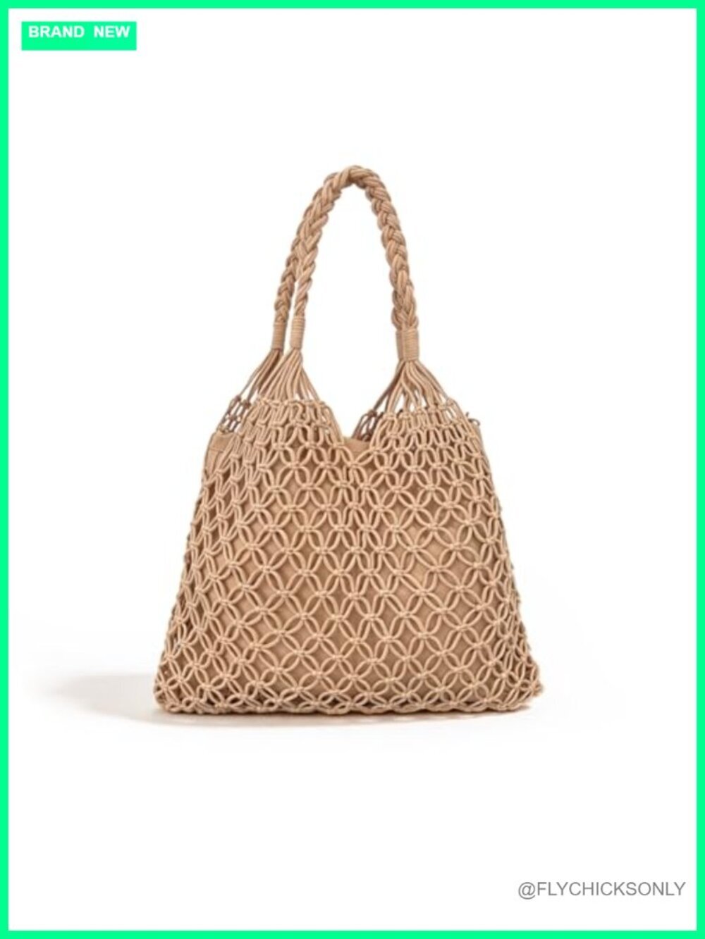 Large Boho Handmade Crochet Tote Shoulder Bag Beach Vacation Travel